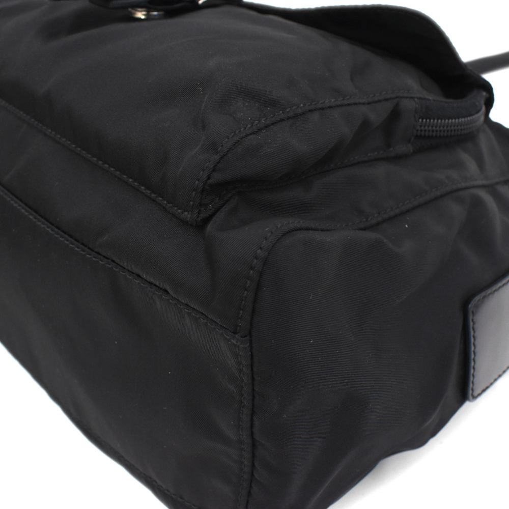 Prada Triangular Logo Nylon Leather Shoulder Bag … - image 6